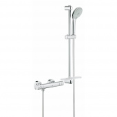 Термостатический смеситель для душа GROHE Grohtherm 1000 Cosmopolitan New с душевым гарнитуром (штанга 600 мм), хром (34286002) — фото, характеристики, купить в CLIMBO