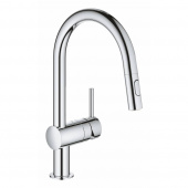 Смеситель для кухни GROHE Minta с выдвижным изливом, хром (32321002) — фото, характеристики, купить в CLIMBO