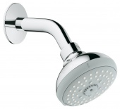 Верхний душ с кронштейном GROHE Tempesta Classic, 4 режима, диаметр 100 мм, 27870000 — фото, характеристики, купить в CLIMBO