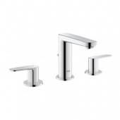 Смеситель для раковины GROHE Europlus на 3 отверстия с донным клапаном, 20301000 — фото, характеристики, купить в CLIMBO