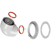 RCA-6010-240190 Начальный участок 90 гр. 60/100 в комплекте фланец — фото, характеристики, купить в CLIMBO