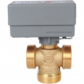 STOUT Компактный 3-Ходовой зональный клапан, сервопривод 230V, с кабелем 1м., НР 1 1/4" — фото, характеристики, купить в CLIMBO