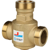 STOUT Термостатический смесительный клапан для твердотопливного котла G 1 1/4 НР 60°С — фото, характеристики, купить в CLIMBO