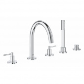 Смеситель для ванны GROHE Atrio New на 5 отверстий с ручным душем и переключателем, хром (19922003) — фото, характеристики, купить в CLIMBO
