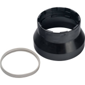 STOUT Элемент дымохода адаптер пластиковый DN101/133, для гермитизации терминала при проходе через крышу — фото, характеристики, купить в CLIMBO