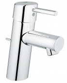 Смеситель для раковины GROHE Concetto с донным клапаном, низкий излив, 32204001 — фото, характеристики, купить в CLIMBO
