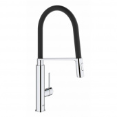 Смеситель для кухни GROHE Concetto с профессиональной лейкой, хром/черный (31491000) — фото, характеристики, купить в CLIMBO