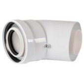 RCA-8610-000045 Отвод конденсационный угол 45гр. D60/100 — фото, характеристики, купить в CLIMBO