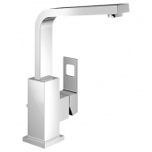 Смеситель для раковины GROHE Eurocube с донным клапаном, высоким изливом и ограничением расхода воды, 2313500E — фото, характеристики, купить в CLIMBO