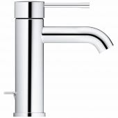 Смеситель для раковины GROHE Essence+ с низким изливом и донным клапаном, хром (23589001) — фото, характеристики, купить в CLIMBO