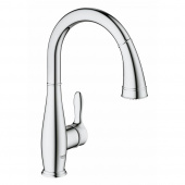 Смеситель для кухни GROHE Parkfield с выдвижным изливом/лейкой, хром (30215001) — фото, характеристики, купить в CLIMBO
