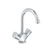 Смеситель для раковины GROHE Costa L с донным клапаном и высоким С-изливом, 21375001 — фото, характеристики, купить в CLIMBO