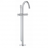 Смеситель для ванны GROHE Atrio New с душевым гарнитуром, верхняя монтажная часть, напольный монтаж, хром (25044003) — фото, характеристики, купить в CLIMBO
