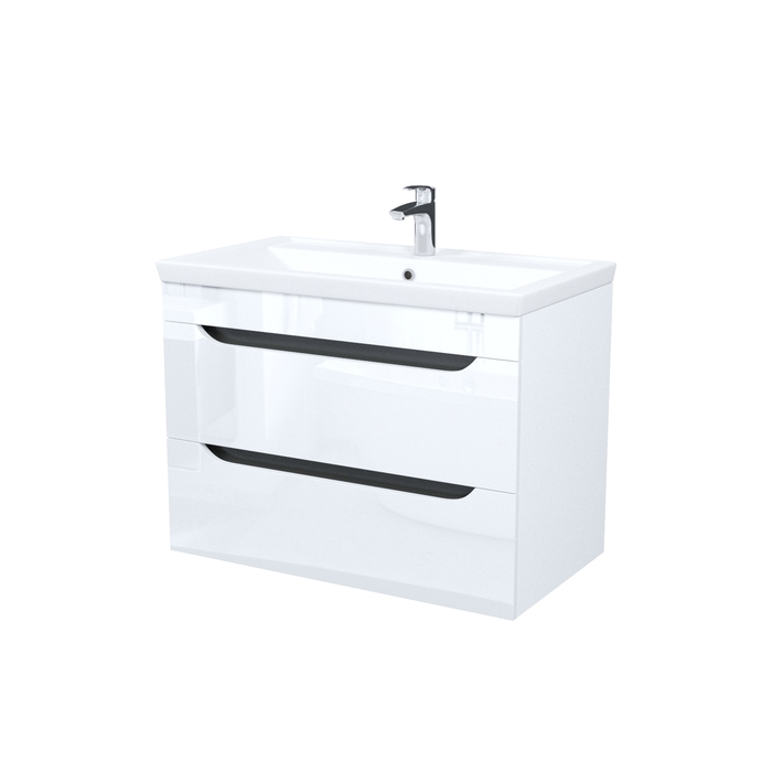 Тумба с умывальником, подвесная, 80 см, белый, Рэй (Ray), IDDIS, RAY80W0i95K подходит умыв. 4078000i28 — фото, характеристики
