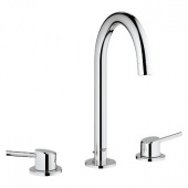 Смеситель для раковины GROHE Concetto на 3 отверстия с донным клапаном, 20216001 — фото, характеристики, купить в CLIMBO