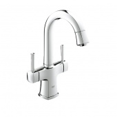 Смеситель для раковины GROHE Grandera с донным клапаном и поворотным изливом, 21107000 — фото, характеристики, купить в CLIMBO