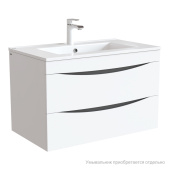 Тумба подвесная, белая, 80 см, Cloud,  IDDIS, CLO80W0i95. Подходит умывальник: 0138000i28 — фото, характеристики, купить в CLIMBO