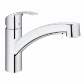 Смеситель для кухни GROHE Eurosmart с выдвижным изливом, низкий излив, хром (30305000) — фото, характеристики, купить в CLIMBO