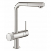 Смеситель для кухни GROHE Blue Pure Minta с функцией очистки водопроводной воды, суперсталь (31721DC0) — фото, характеристики, купить в CLIMBO