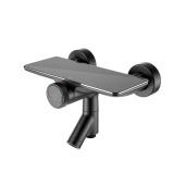 Смеситель для ванны с управлением Push Control черный матовый Shelfy IDDIS — фото, характеристики, купить в CLIMBO