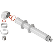 RCA-6010-210900 Комплект дымохода СТАНДАРТ 60/100 - 900мм  хомут в комплекте + втулка D60 L-50 — фото, характеристики, купить в CLIMBO