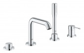 Смеситель для ванны GROHE Essence+ на 4 отверстия с душевым гарнитуром и изливом (на бортик ванны), 19578001 — фото, характеристики, купить в CLIMBO