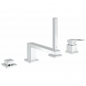 Смеситель для ванны GROHE Eurocube с душевым гарнитуром, монтаж на борт ванны, хром (19897001) — фото, характеристики, купить в CLIMBO