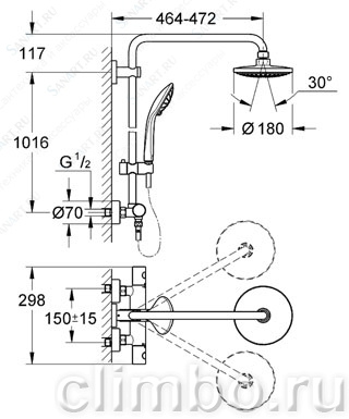 Душевая стойка Grohe Euphoria, 27421001 — фото товара