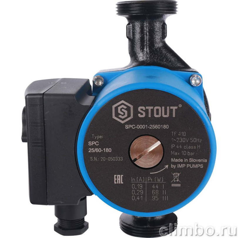 STOUT Насос циркуляционный 25/60-180 — фото товара