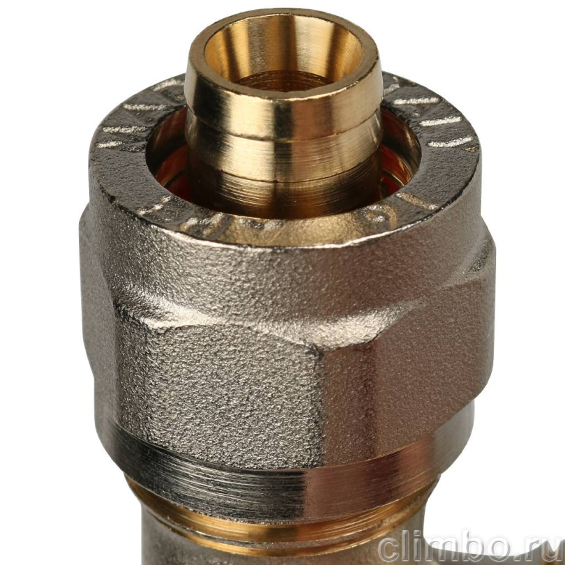STOUT Угольник-переходник с наружной резьбой 1/2"х16 для металлопластиковых труб винтовой — фото товара
