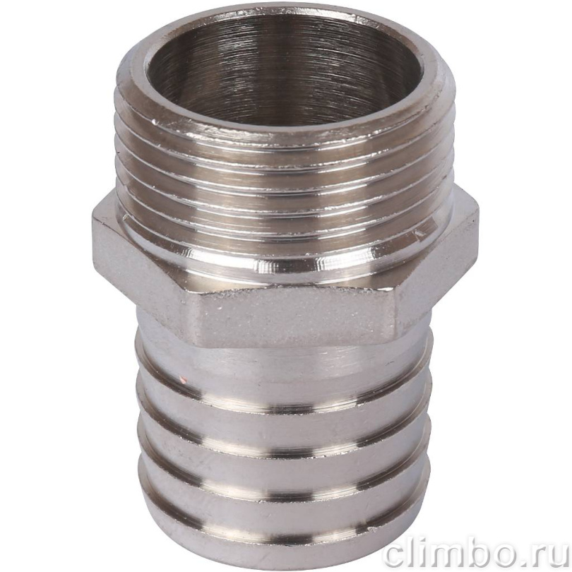 STOUT Штуцер НР никелированный 1"x30 — фото товара