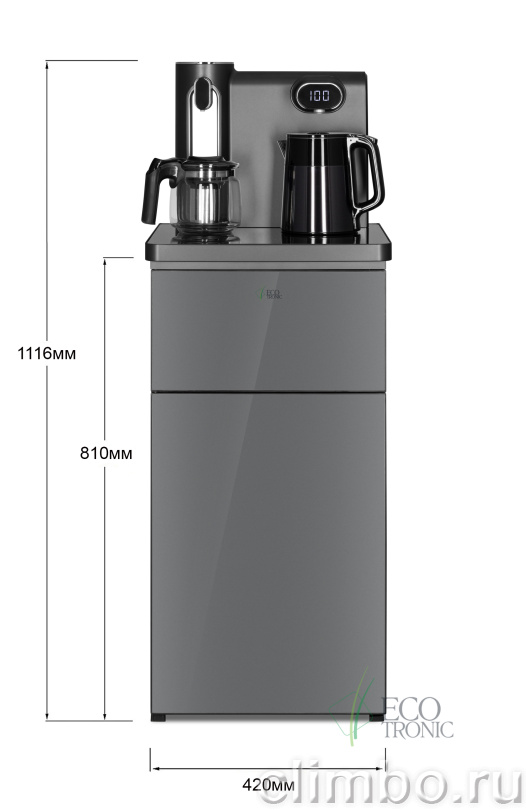 Кулер с чайным столиком Teabar Ecotronic TB41-LE graphite — фото товара