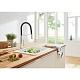 Смеситель для кухни GROHE Concetto с профессиональной лейкой, хром/черный (31491000) — фото товара