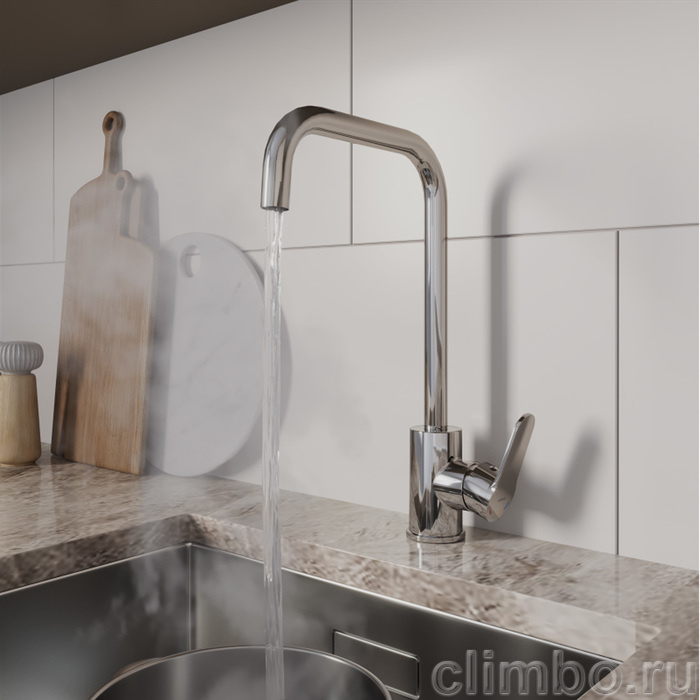 Смеситель для кухни, глянцевый хром, Poli, Milardo, POLSBL0M05 — фото товара