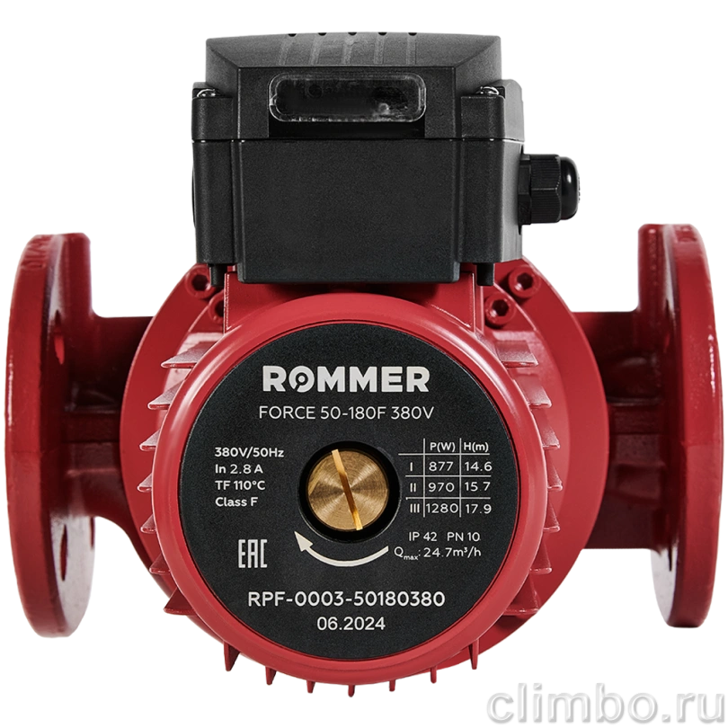 ROMMER Насос циркуляционный 50-180F 380V — фото товара
