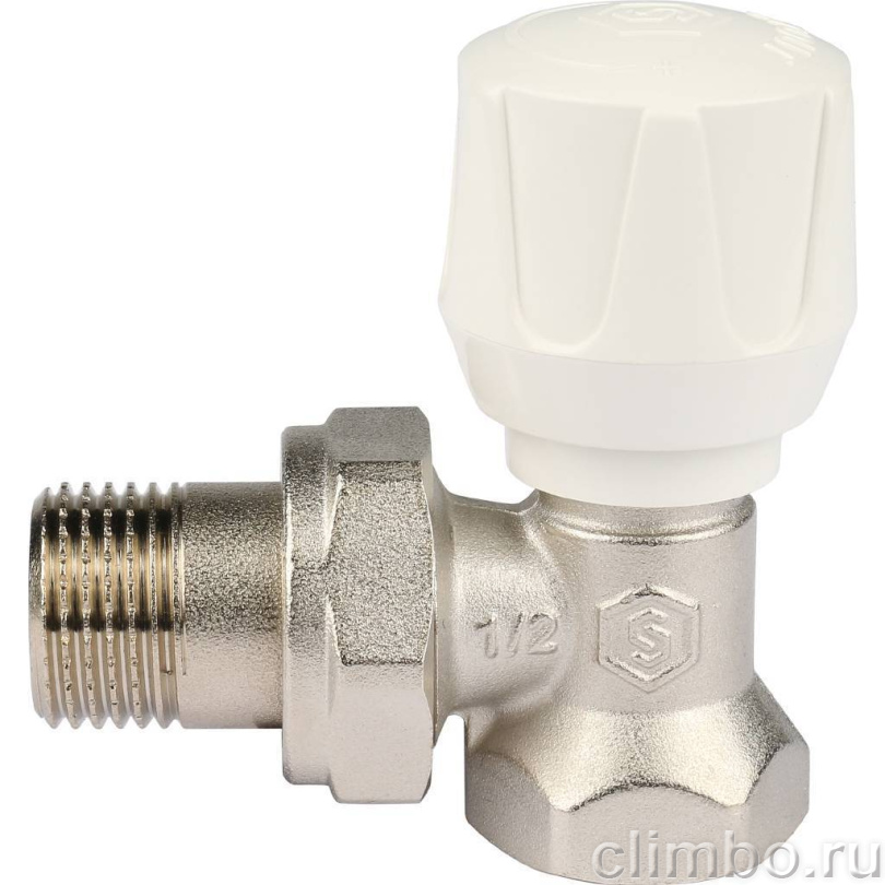 STOUT SVR Клапан ручной терморегулирующий, угловой 1/2" — фото товара
