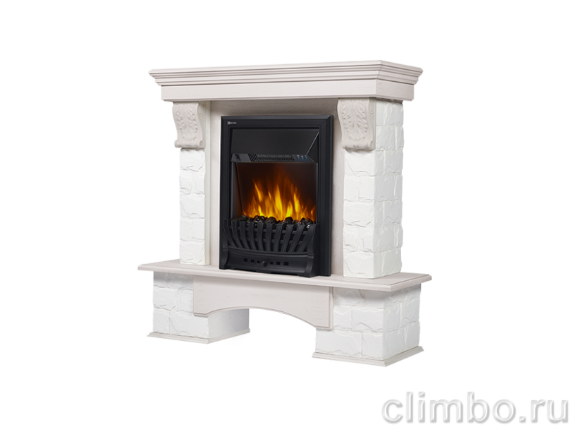 Портал Forte Classic камень белый, шпон беленый дуб — фото товара