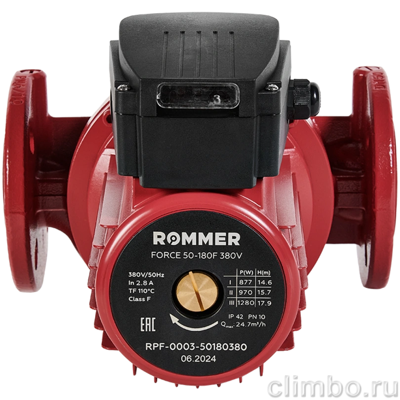 ROMMER Насос циркуляционный 50-180F 380V — фото товара