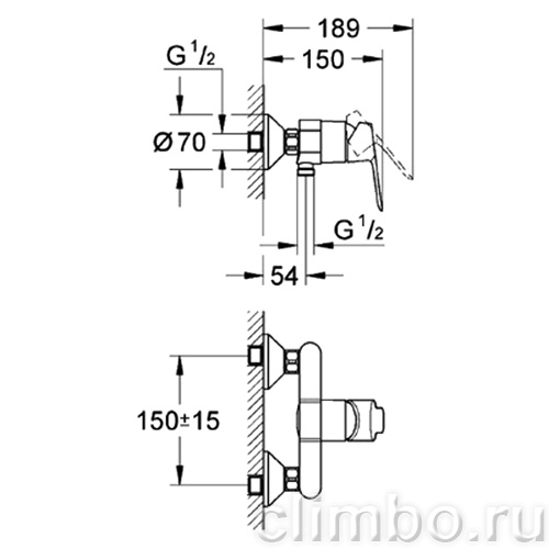 Смеситель для душа GROHE BauLoop, 23340000 — фото товара