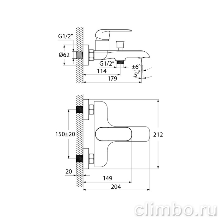 CALSB00i02WA Смеситель для ванны Calipso — фото товара