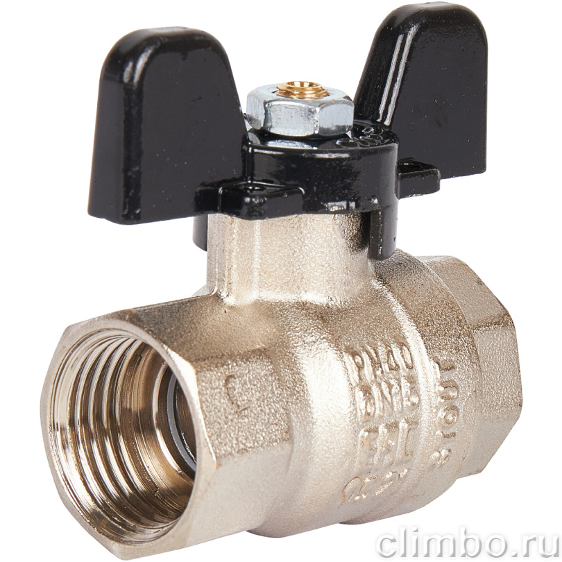 STOUT SVB Кран шаровой стандартнопроходной, ВР/ВР, ручка бабочка 1/2" — фото товара
