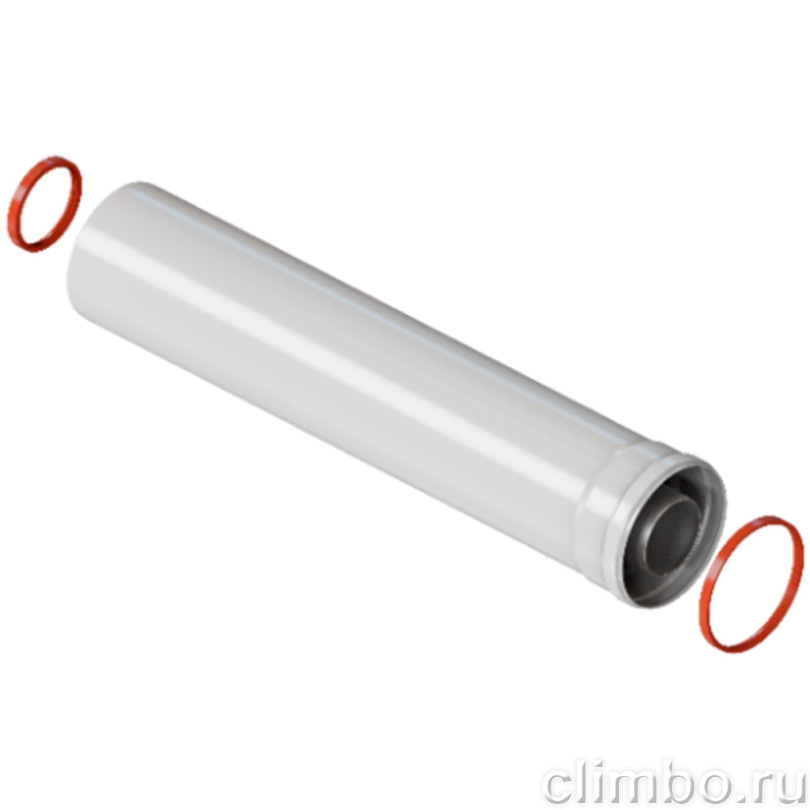 RCA-6010-001500 Удлинитель дымохода коакс. раструбн. 60/100 L 1500 — фото товара