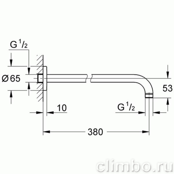 Душевой кронштейн GROHE Rainshower, 28361LS0 — фото товара