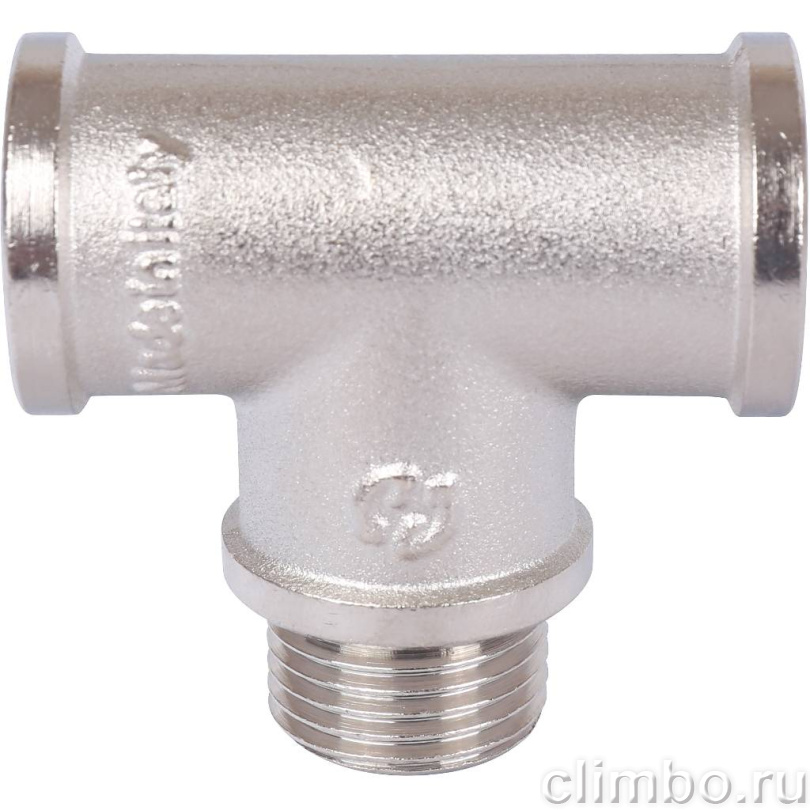 STOUT Тройник ВНВ никелированный 1/2"x1/2"x1/2" — фото товара