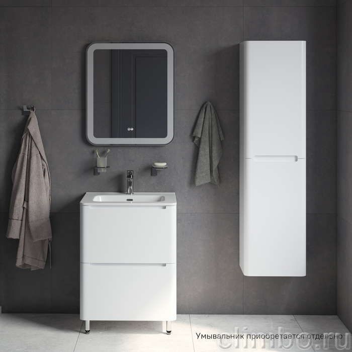 Тумба напольная, белая, 60 см, Edifice, IDDIS, EDI60WFi95. Подходит ум. 0106000i28 — фото товара
