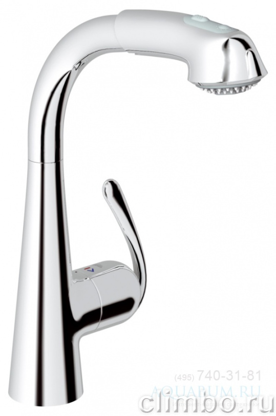 Смеситель для кухни GROHE Zedra с выдвижным изливом/лейкой, 32553000 — фото товара