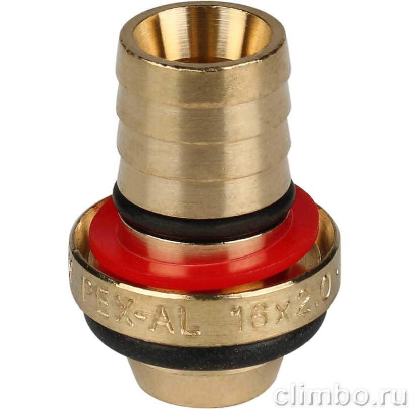 STOUT Угольник-переходник с наружной резьбой 1/2"х16 для металлопластиковых труб винтовой — фото товара