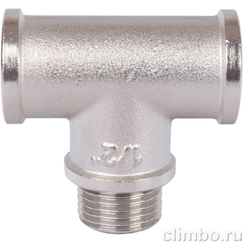 STOUT Тройник ВНВ никелированный 1/2"x1/2"x1/2" — фото товара