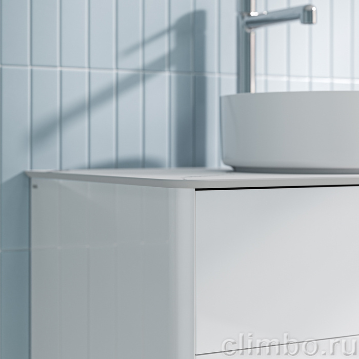 Столешница, керамогранит, 80 см, белый мрамор, Оптима Хоум (Optima Home), IDDIS, OPH80M0i89 — фото, детали конструкции