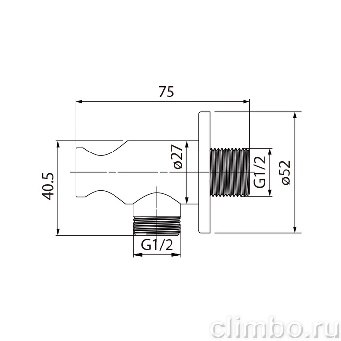 Выход для шланга с держателем для лейки, IDDIS, 001SB01i62 — фото товара